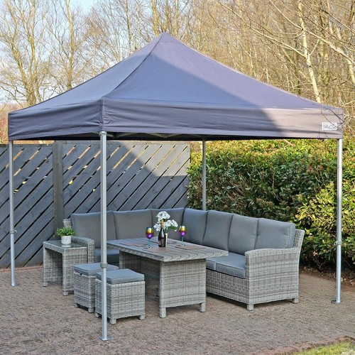 3x3m grey pop gazebo heavy - up,