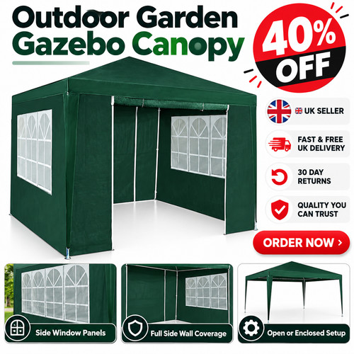 3x3m heavy duty gazebo - 3x3m,