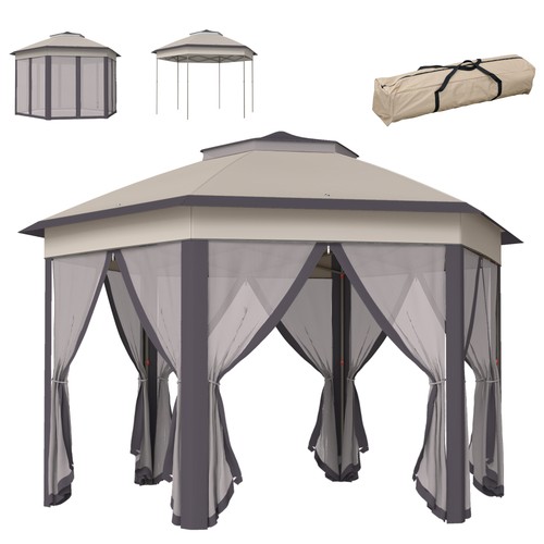 Outsunny 3x4m hexagon - hexagon, gazebo