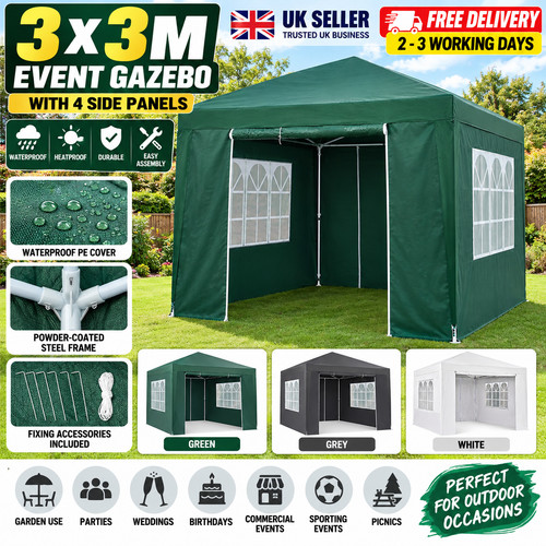 3x3m event gazebo with - gazebo, 4